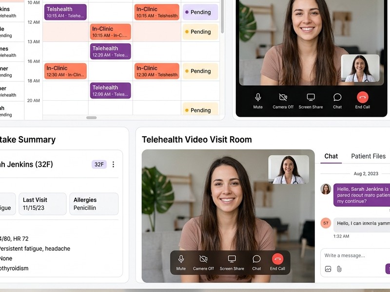 Telehealth visit room