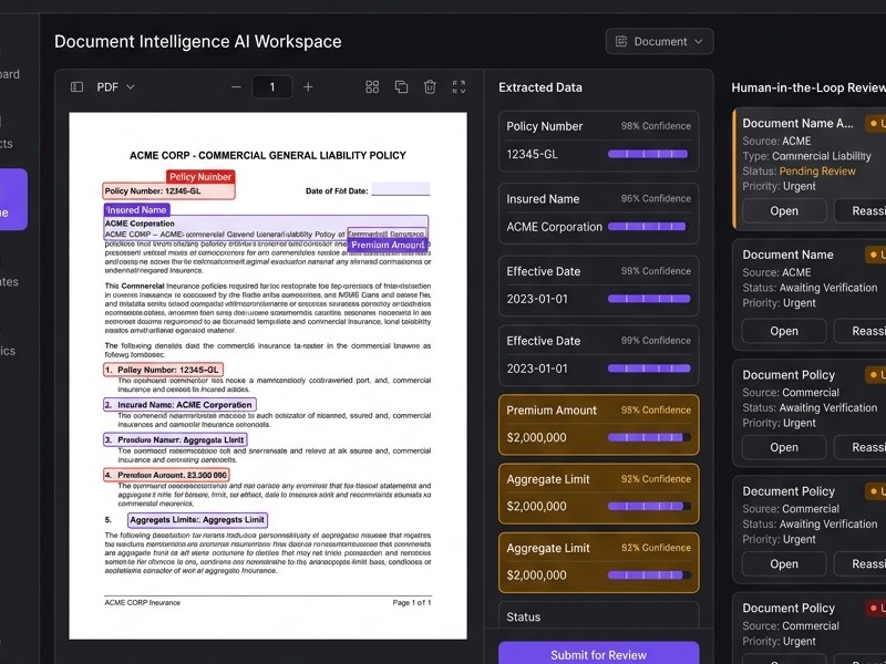 Document + field overlay
